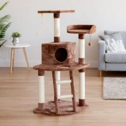 IRIS USA 47-in Plush Cat Tree -Trixie || Catit || Nature's Miracle Shop 261920 PT6. AC SS1800 V1628667692