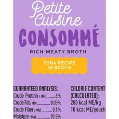 Petite Cuisine Consommé Tuna Recipe In Broth Grain-Free Lickable Cat Treats, 1.3-oz Pouch, Case Of 12 -Trixie || Catit || Nature's Miracle Shop 262259 PT5. AC SS1800 V1606347708