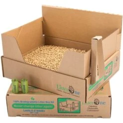 Litter One Biodegradable Disposable Cat Litter Box Kit 10 Litter One Biodegradable Disposable Cat Litter Box Kit -Trixie || Catit || Nature's Miracle Shop 262935 PT2. AC SS1800 V1606756644