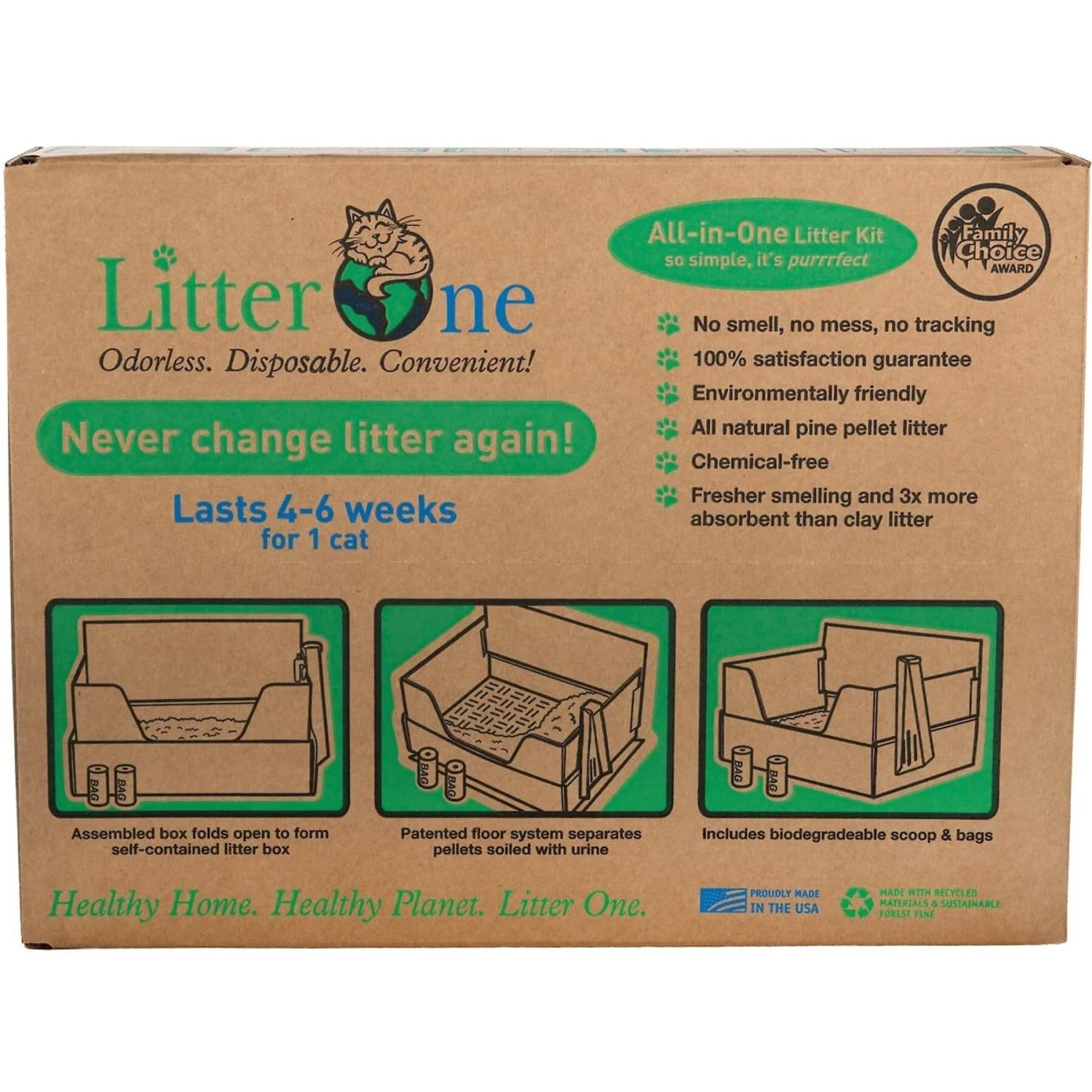 Litter One Biodegradable Disposable Cat Litter Box Kit 7 Litter One Biodegradable Disposable Cat Litter Box Kit - Image 5