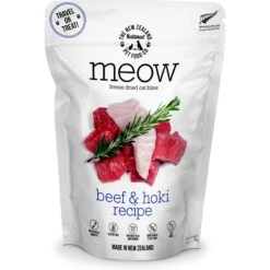 The New Zealand Natural Pet Food Co. Meow Beef & Hoki Grain-Free Freeze-Dried Cat Treats, 1.76-oz Bag