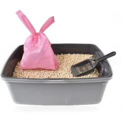 Doggie Walk Bags Citrus Scented Tie Handle Cat Litter Bags, Pink, 140 Count -Trixie || Catit || Nature's Miracle Shop 264717 PT5. AC SS1800 V1610754967