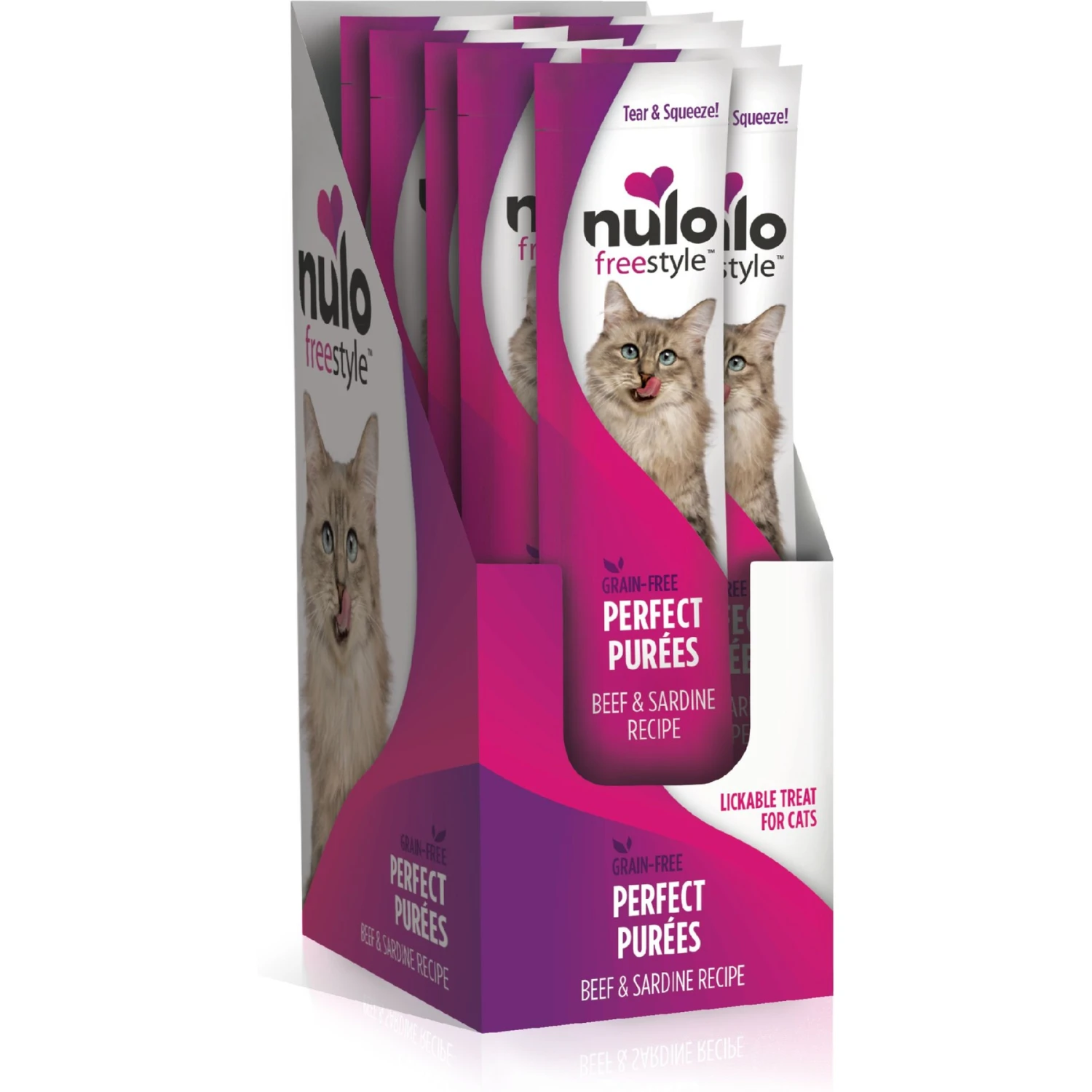 Nulo Freestyle Perfect Purees Beef & Sardine Recipe Grain-Free Lickable Cat Treats 3 Nulo Freestyle Perfect Purees Beef & Sardine Recipe Grain-Free Lickable Cat Treats