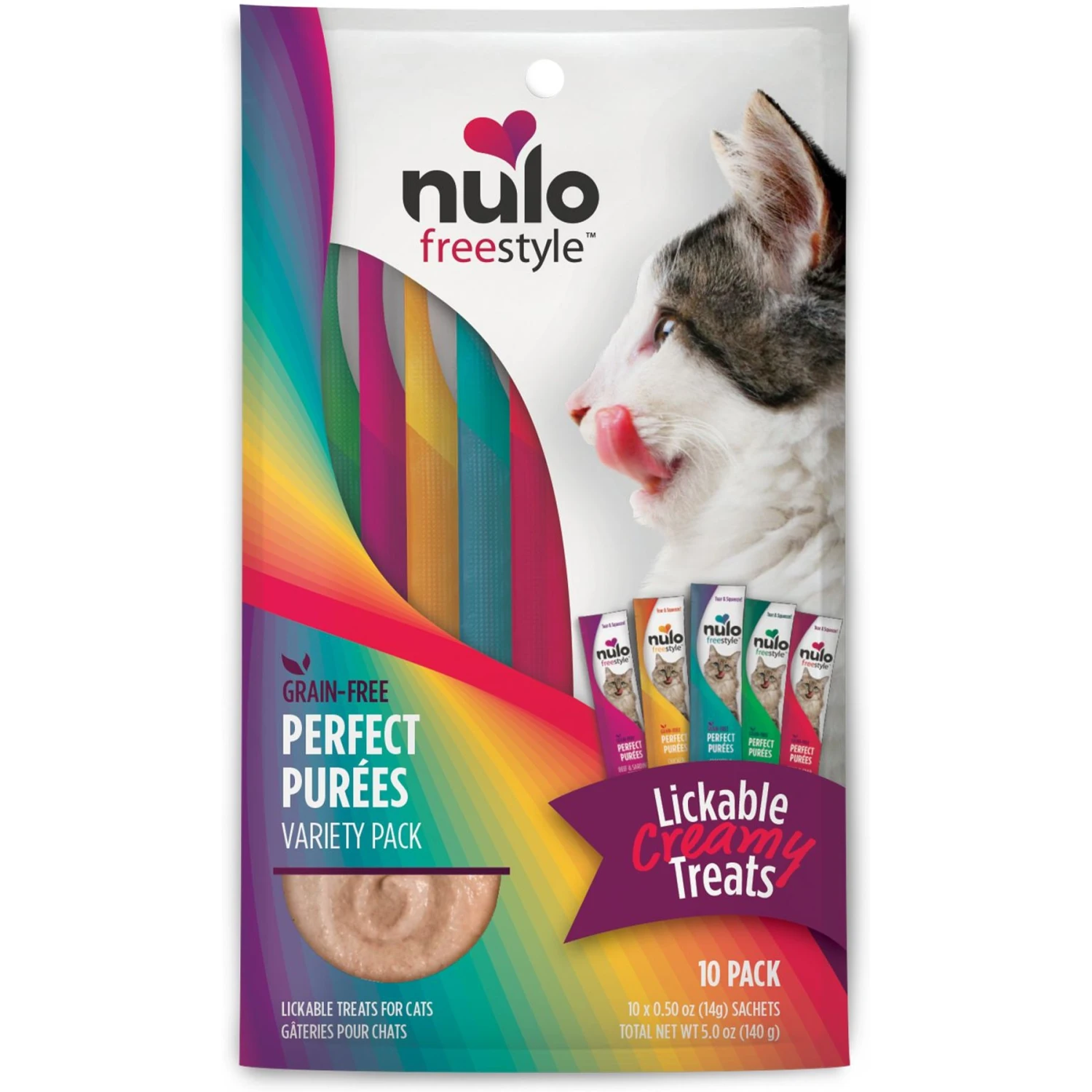 Nulo Freestyle Perfect Purees Variety Pack Grain-Free Lickable Cat Treats 3 Nulo Freestyle Perfect Purees Variety Pack Grain-Free Lickable Cat Treats