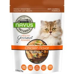 Navus Naturals Healthy Gourmet Rewards Chicken Flavor Semi-Moist Cat Treats, 2.75-oz Bag
