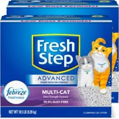 Fresh Step Advanced Multi-Cat Febreze Freshness Scented Clumping Clay Cat Litter, 18.5-lb Box -Trixie || Catit || Nature's Miracle Shop 266338 PT6. AC SS1800 V1694464644