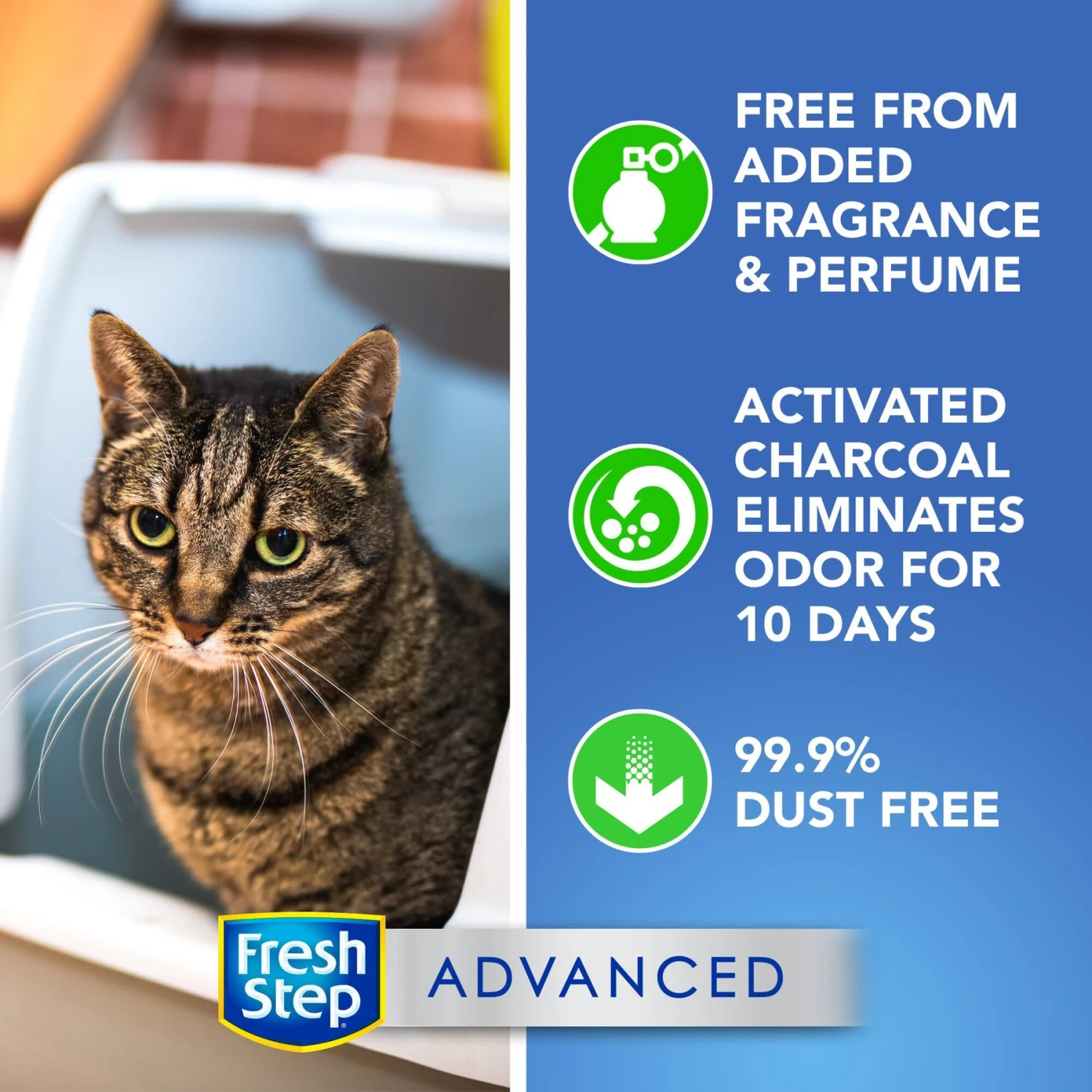 Fresh Step Advanced Simply Unscented Clumping Clay Cat Litter, 18.5-lb Box 5 Fresh Step Advanced Simply Unscented Clumping Clay Cat Litter, 18.5-lb Box - Image 3