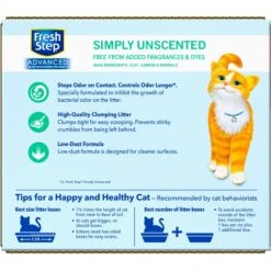 Fresh Step Advanced Simply Unscented Clumping Clay Cat Litter, 18.5-lb Box 18 Fresh Step Advanced Simply Unscented Clumping Clay Cat Litter, 18.5-lb Box -Trixie || Catit || Nature's Miracle Shop 266344 PT7. AC SS1800 V1694464705