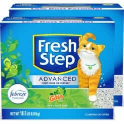 Fresh Step Advanced Refreshing Gain Scented Clumping Clay Cat Litter, 18.5-lb Box, 2 Pack 17 Fresh Step Advanced Refreshing Gain Scented Clumping Clay Cat Litter, 18.5-lb Box, 2 Pack -Trixie || Catit || Nature's Miracle Shop 266347 PT6. AC SS1800 V1694465656