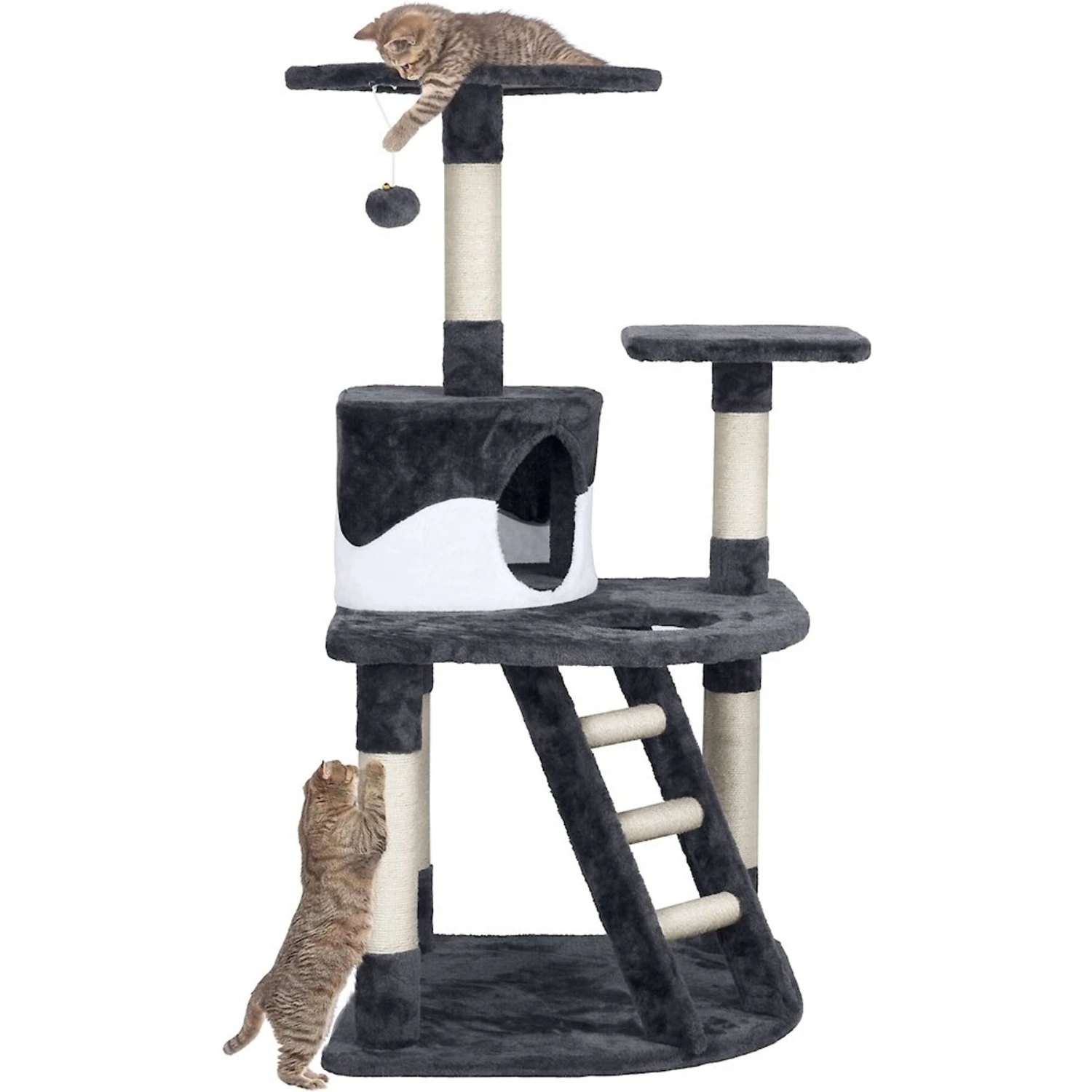 Yaheetech 47.5-in Plush Cat Tree & Condo 4 Yaheetech 47.5-in Plush Cat Tree & Condo - Image 2