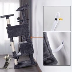 Yaheetech 54.5" H Multilevel Indoor Cat Tree & Condo -Trixie || Catit || Nature's Miracle Shop 266569 PT3. AC SS1800 V1619638060