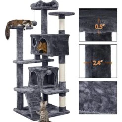 Yaheetech 54.5" H Multilevel Indoor Cat Tree & Condo -Trixie || Catit || Nature's Miracle Shop 266569 PT6. AC SS1800 V1619638623