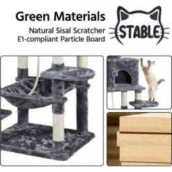 Yaheetech 59-in Plush Cat Tree & Condo -Trixie || Catit || Nature's Miracle Shop 266571 PT6. AC SS1800 V1686153898