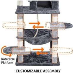 Yaheetech 59-in Plush Cat Tree & Condo -Trixie || Catit || Nature's Miracle Shop 266571 PT7. AC SS1800 V1686153623