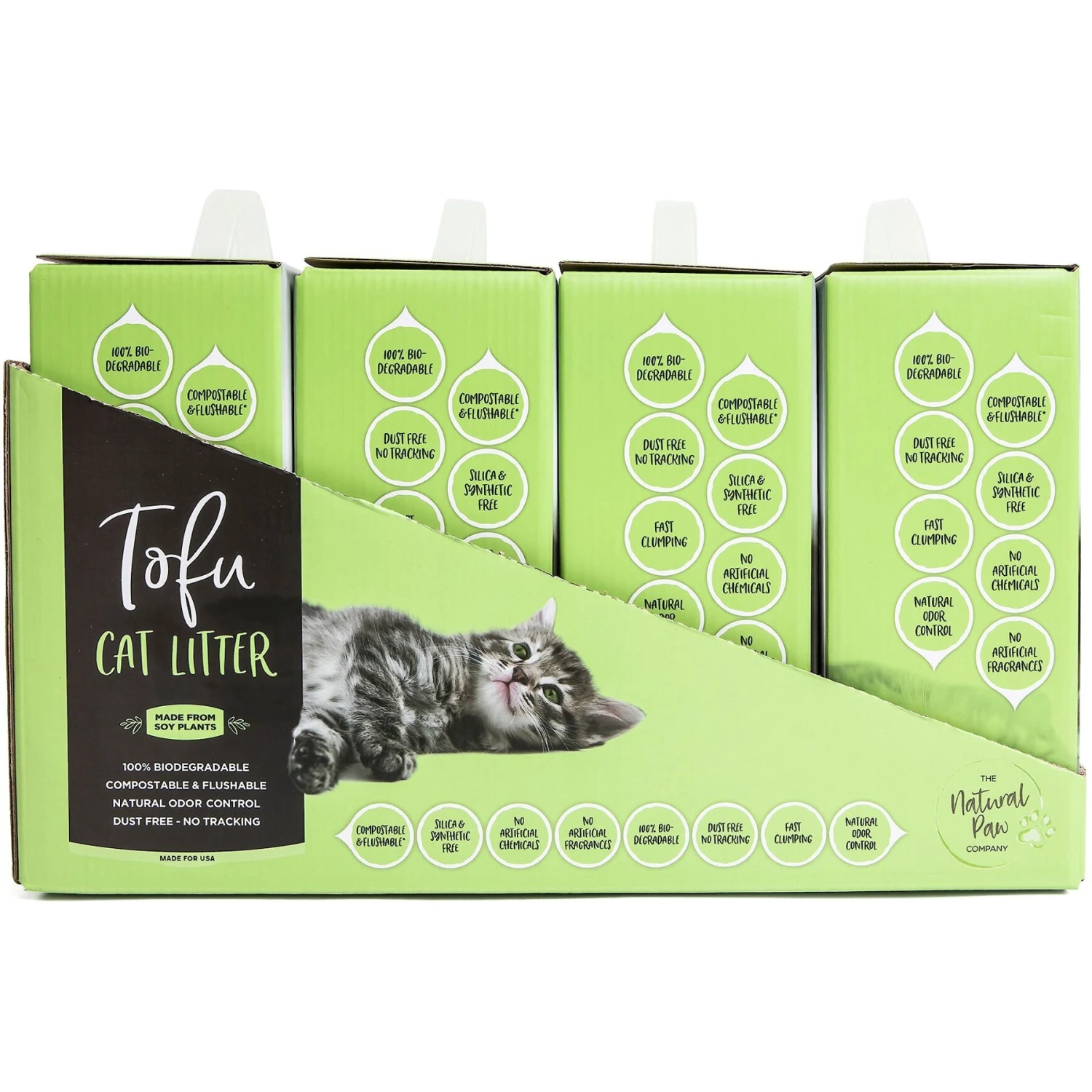 Natural Paw Unscented Tofu Cat Litter, 4.5-lb Bag, Case Of 4 5 Natural Paw Unscented Tofu Cat Litter, 4.5-lb Bag, Case Of 4 - Image 3