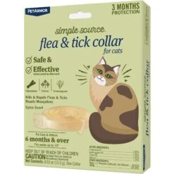 PetArmor Simple Source Flea & Tick Cat Collar, 1 Collar (3-mos. Supply) -Trixie || Catit || Nature's Miracle Shop 269387 PT3. AC SS1800 V1613514741