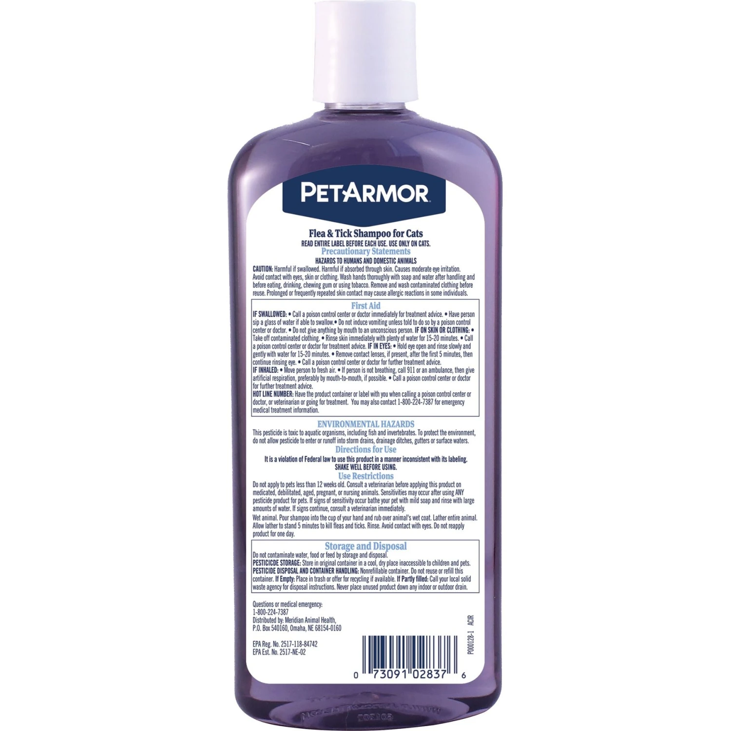 PetArmor Coconut Berry Scented Flea & Tick Shampoo For Cats, 12-oz Bottle 4 PetArmor Coconut Berry Scented Flea & Tick Shampoo For Cats, 12-oz Bottle - Image 2