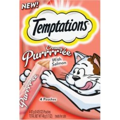 Temptations Creamy Puree With Salmon Lickable Cat Treats