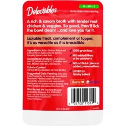 Hartz Delectables Savory Broths Chicken & Veggies Grain-Free Lickable Cat Treats, 1.4-oz Pouch, Pack Of 12 -Trixie || Catit || Nature's Miracle Shop 276007 PT2. AC SS1800 V1665004373
