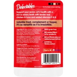 Hartz Delectables Savory Broths Senior 10+ Chicken & Tuna Grain-Free Lickable Cat Treats, 1.4-oz Pouch, Pack Of 12 -Trixie || Catit || Nature's Miracle Shop 276013 PT2. AC SS1800 V1665005040