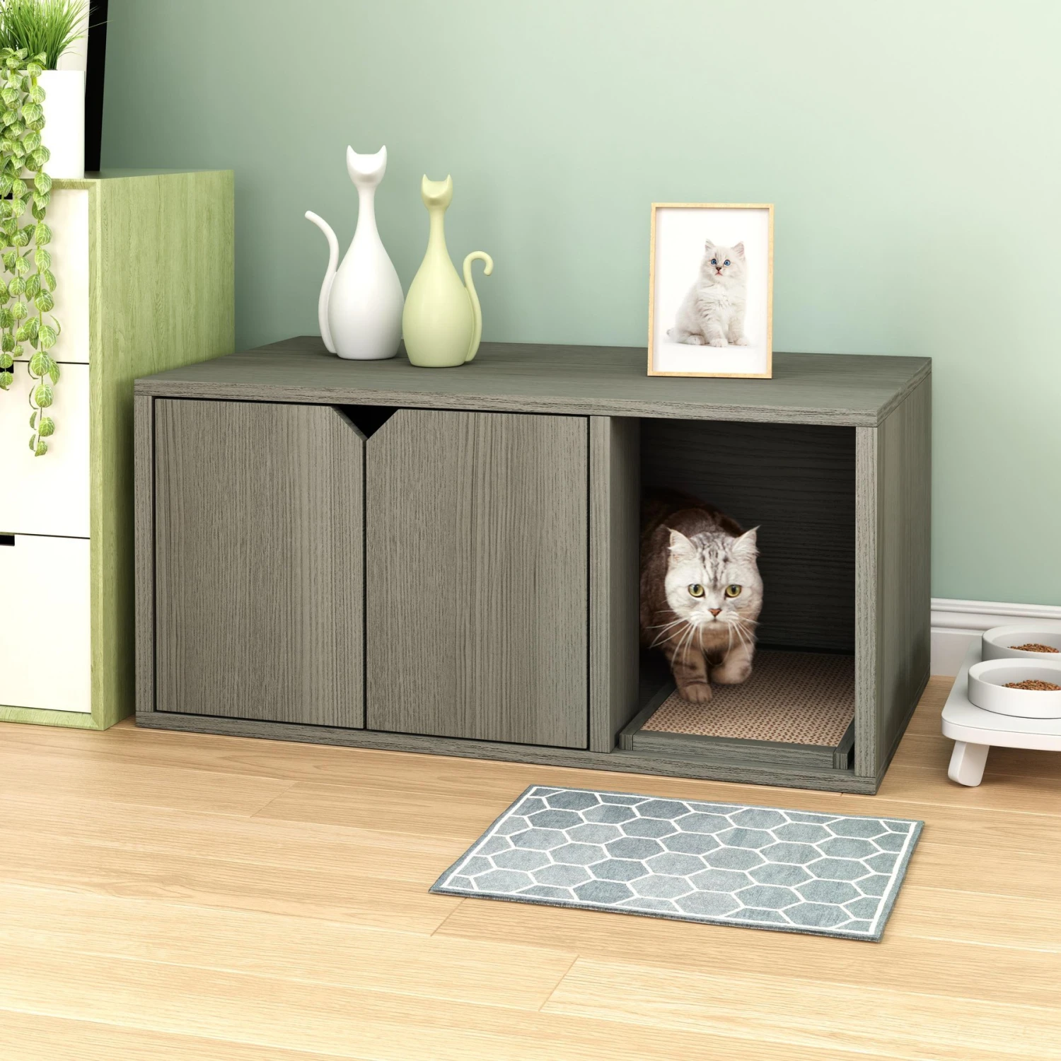 Way Basics ZBoard Paperboard Modern Enclosed Cat Litter Box 3 Way Basics ZBoard Paperboard Modern Enclosed Cat Litter Box