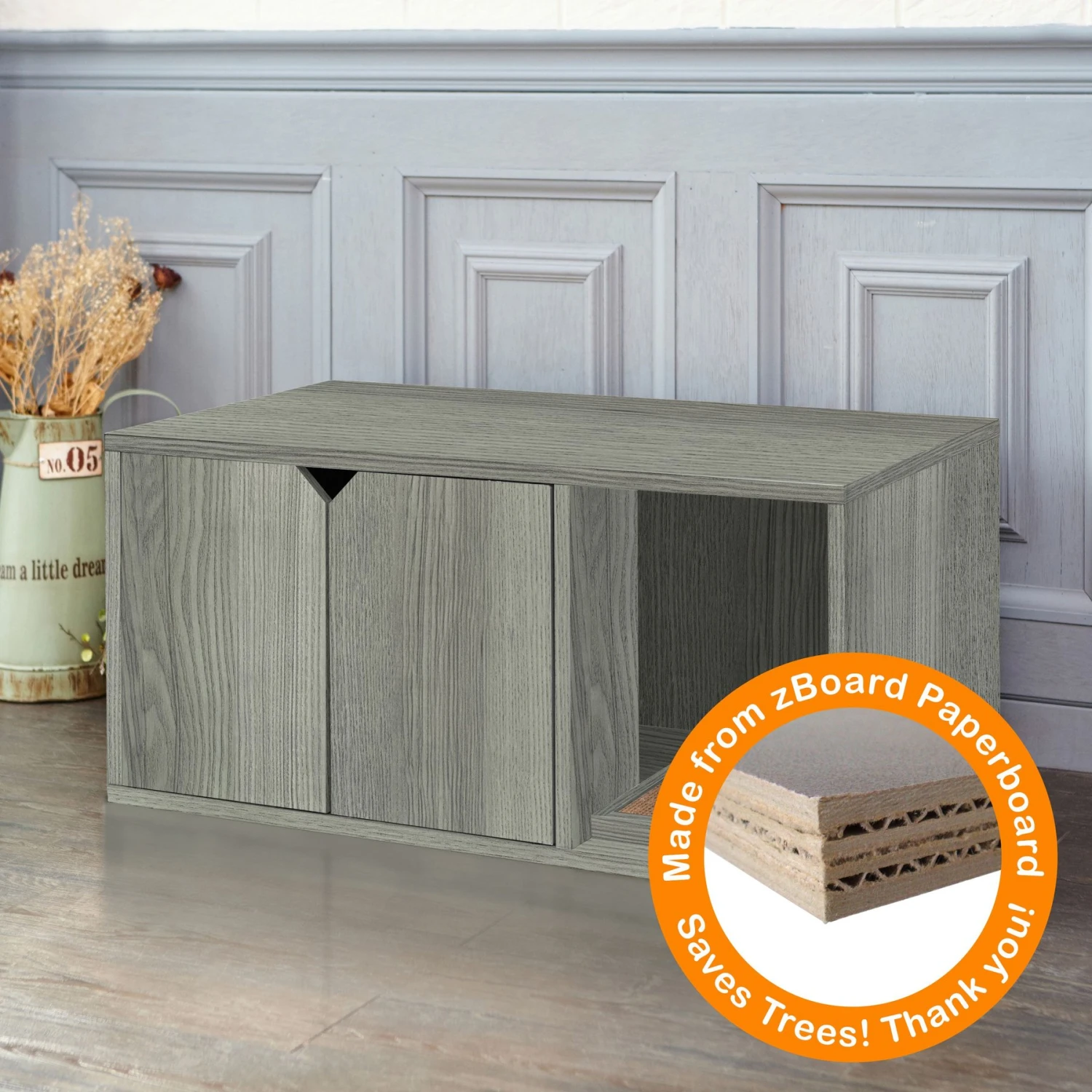 Way Basics ZBoard Paperboard Modern Enclosed Cat Litter Box 8 Way Basics ZBoard Paperboard Modern Enclosed Cat Litter Box - Image 6