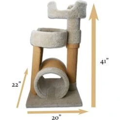 Royal Cat Boutique NANI-2 41-in Carpet Cat Tree, Neutral -Trixie || Catit || Nature's Miracle Shop 284942 PT3. AC SS1800 V1628570863