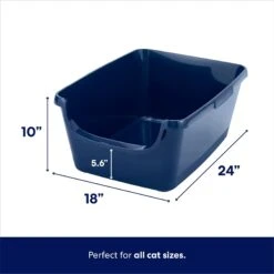 Frisco High Sided Cat Litter Box, Extra Large & World's Best Multi-Cat Unscented Clumping Corn Cat Litter -Trixie || Catit || Nature's Miracle Shop 293046 PT2. AC SS1800 V1619998947