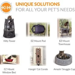 K&H Pet Products EZ Mount Townhouse Cat Furniture -Trixie || Catit || Nature's Miracle Shop 296497 PT6. AC SS1800 V1627951918
