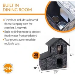 K&H Pet Products Heated Two-Story Kitty House -Trixie || Catit || Nature's Miracle Shop 296500 PT1. AC SS1800 V1635439595
