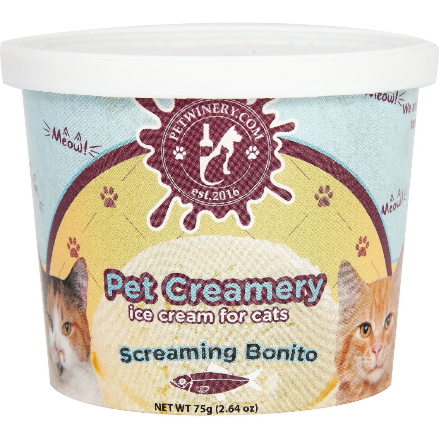Pet Winery Pet Creamery Screaming Bonito Cat Lickable Treat, 2.64-oz Container 3 Pet Winery Pet Creamery Screaming Bonito Cat Lickable Treat, 2.64-oz Container