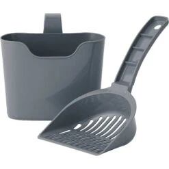 Frisco Plastic Litter Scooper With Caddy & IRIS USA Open Top Litter Box With Scatter Shield -Trixie || Catit || Nature's Miracle Shop 298166 PT2. AC SS1800 V1623196049