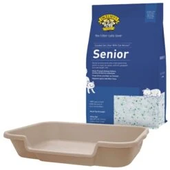 KittyGoHere Senior Cat Litter Box & Dr. Elsey's Senior Crystal Cat Litter