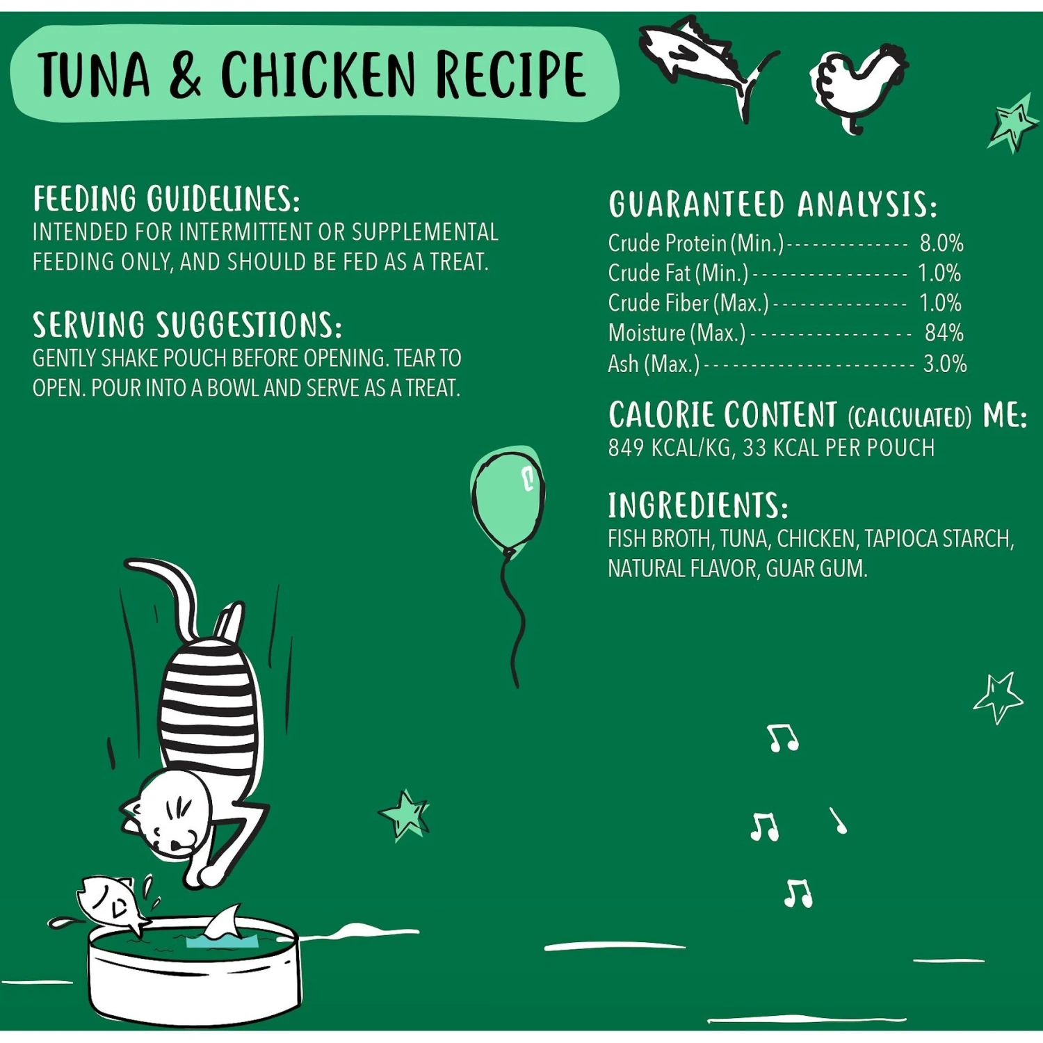 Tiny Tiger Lickables, Tuna & Chicken Recipe, Bisque Cat Treat & Topper 5 Tiny Tiger Lickables, Tuna & Chicken Recipe, Bisque Cat Treat & Topper - Image 3