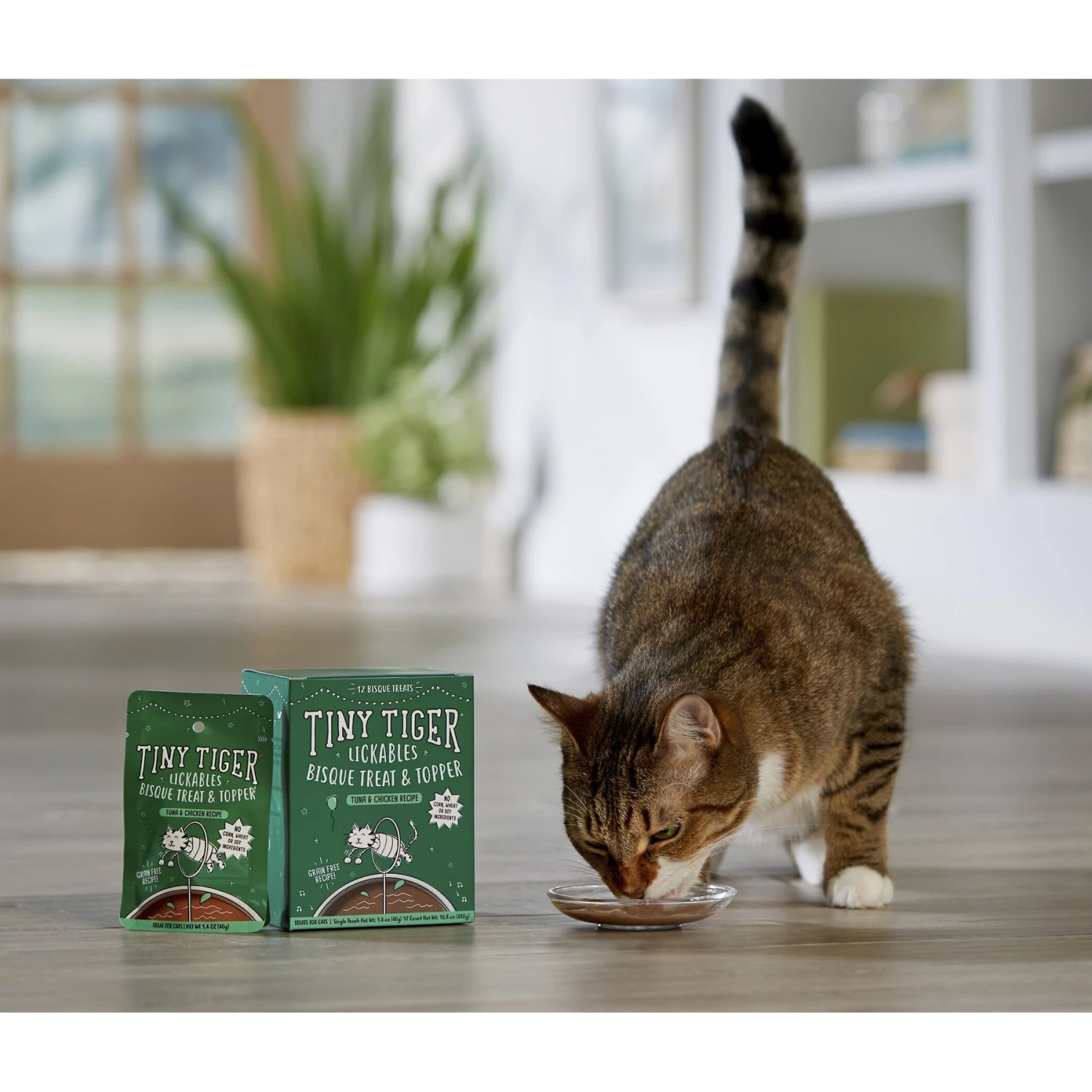 Tiny Tiger Lickables, Tuna & Chicken Recipe, Bisque Cat Treat & Topper 7 Tiny Tiger Lickables, Tuna & Chicken Recipe, Bisque Cat Treat & Topper - Image 5