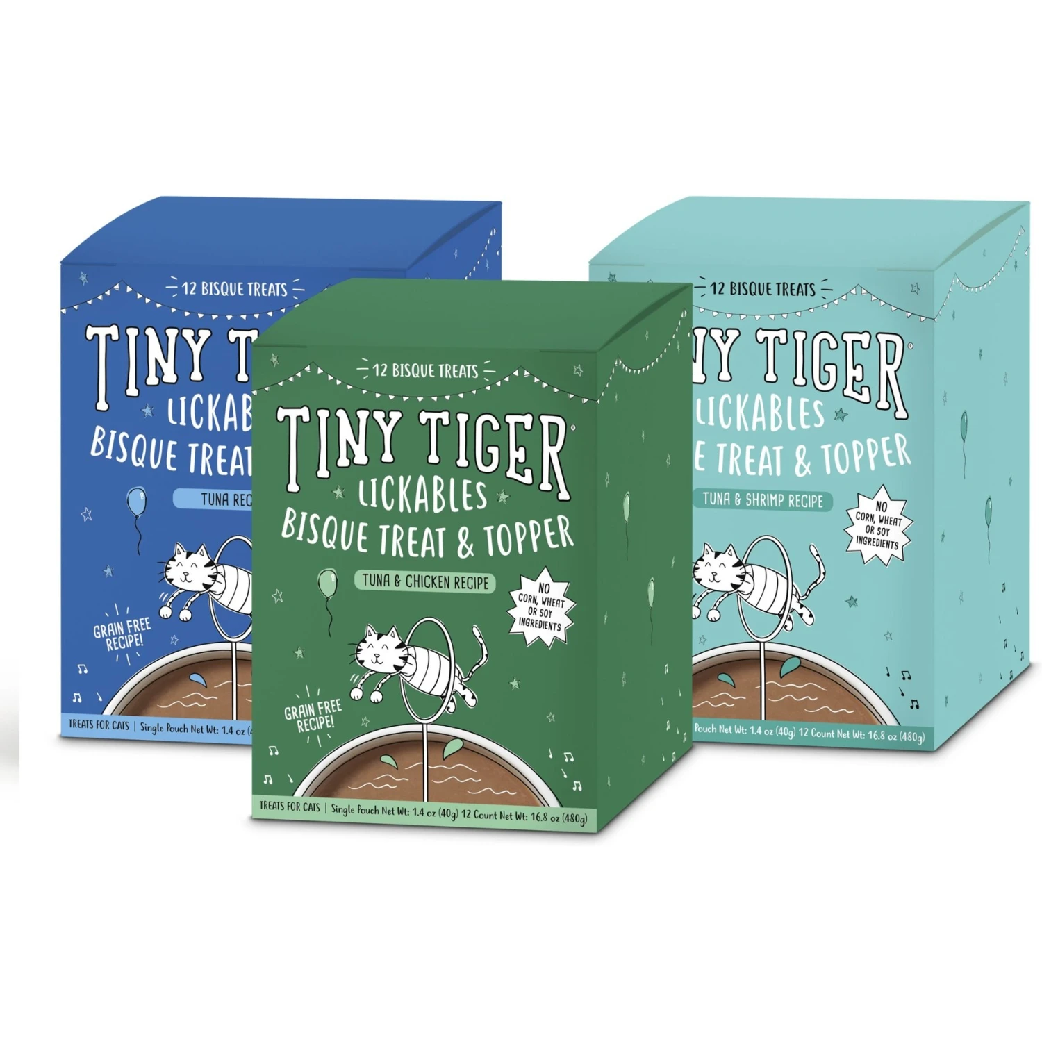 Tiny Tiger Lickables, Tuna & Chicken Recipe, Bisque Cat Treat & Topper 9 Tiny Tiger Lickables, Tuna & Chicken Recipe, Bisque Cat Treat & Topper - Image 7