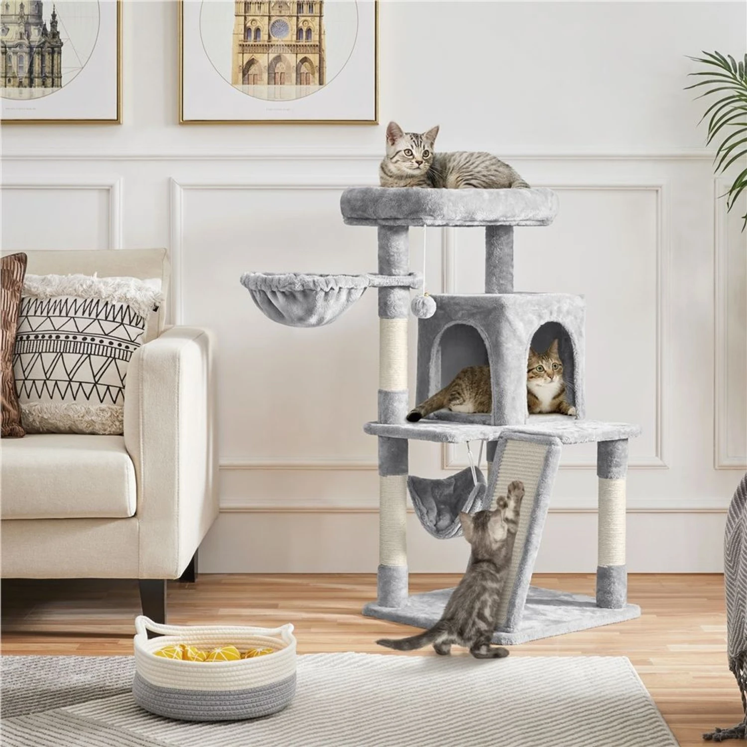 Yaheetech 40-in Cat Tower With Condo 3 Yaheetech 40-in Cat Tower With Condo