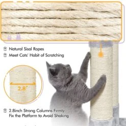 Yaheetech 40-in Cat Tower With Condo 16 Yaheetech 40-in Cat Tower With Condo -Trixie || Catit || Nature's Miracle Shop 306509 PT6. AC SS1800 V1680630712