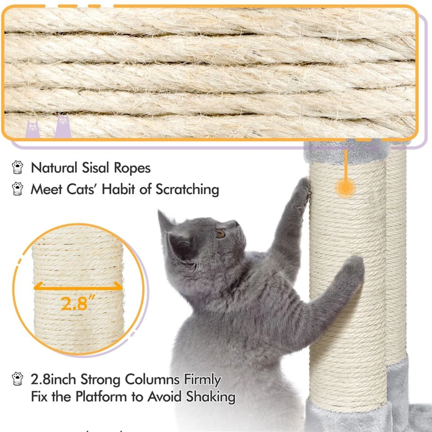 Yaheetech 40-in Cat Tower With Condo 9 Yaheetech 40-in Cat Tower With Condo - Image 7