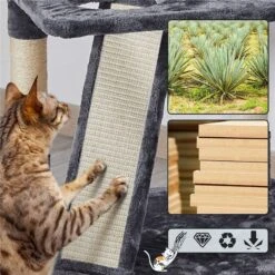 Yaheetech 68.5-in Plush Cat Tower, Dark Gray 18 Yaheetech 68.5-in Plush Cat Tower, Dark Gray -Trixie || Catit || Nature's Miracle Shop 306515 PT7. AC SS1800 V1624373853