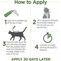 TevraPet Naturals Flea & Tick Topicals For Cats, 3 Doses (3-mos. Supply) -Trixie || Catit || Nature's Miracle Shop 306669 PT4. AC SS1800 V1623363800