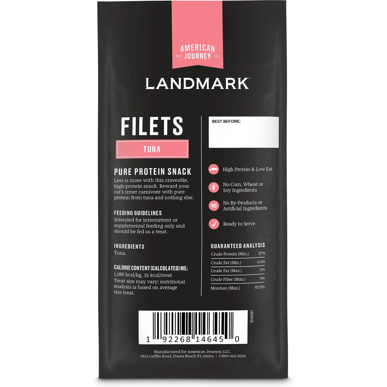 American Journey Landmark Tuna Filets Natural Cat Treat, 1.06-oz, Pack Of 10 4 American Journey Landmark Tuna Filets Natural Cat Treat, 1.06-oz, Pack Of 10 - Image 2