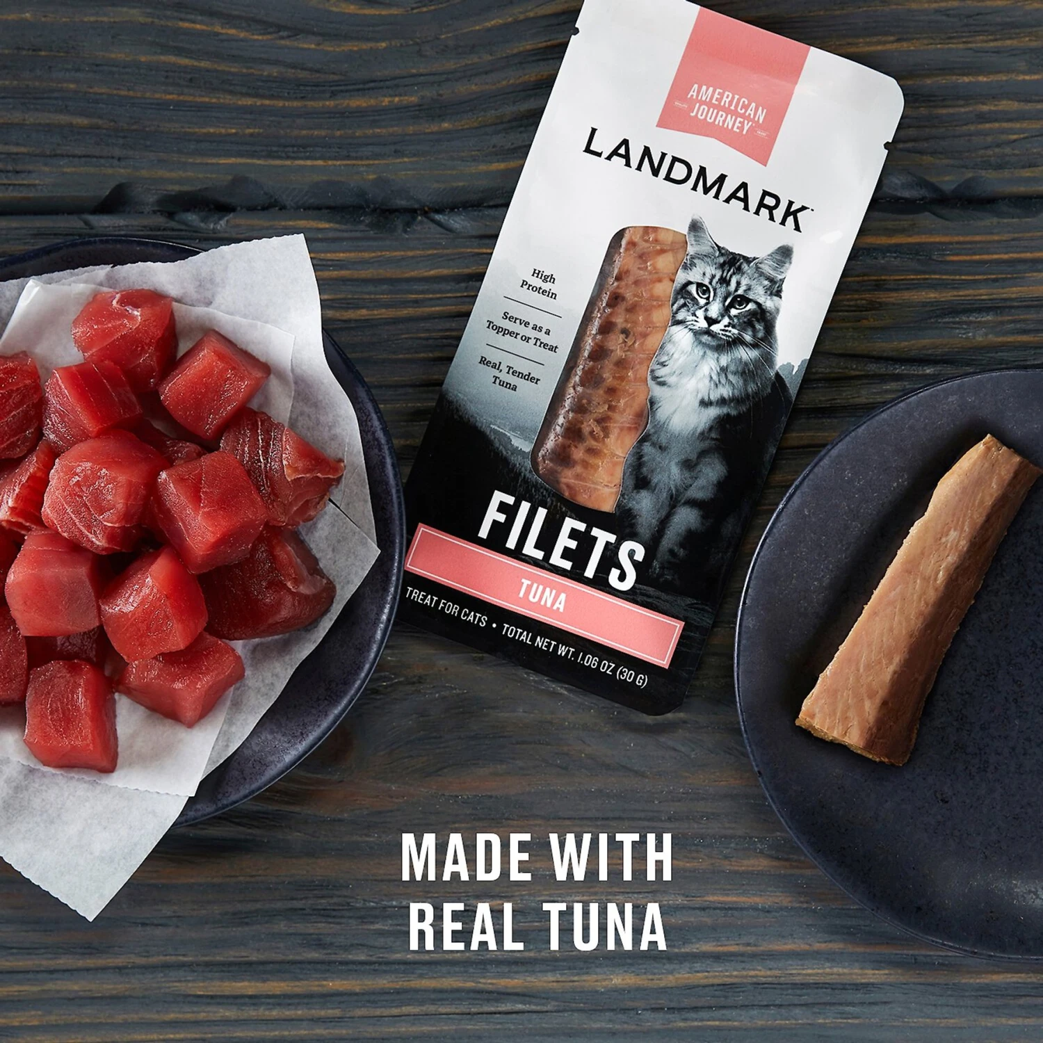 American Journey Landmark Tuna Filets Natural Cat Treat, 1.06-oz, Pack Of 10 5 American Journey Landmark Tuna Filets Natural Cat Treat, 1.06-oz, Pack Of 10 - Image 3