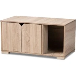 Baxton Studio Elie 2-Door Cat Litter Box Cover House -Trixie || Catit || Nature's Miracle Shop 307842 PT2. AC SS1800 V1624310328