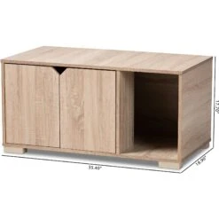 Baxton Studio Elie 2-Door Cat Litter Box Cover House -Trixie || Catit || Nature's Miracle Shop 307842 PT8. AC SS1800 V1624315755