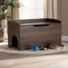 Baxton Studio Cambrie Cat Litter Box Cover House -Trixie || Catit || Nature's Miracle Shop 307862 MAIN. AC SS1800 V1631829389