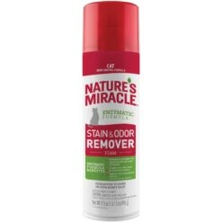 Nature's Miracle Advanced Cat Enzymatic Stain Remover & Odor Eliminator Foam, 17.5-oz Bottle
