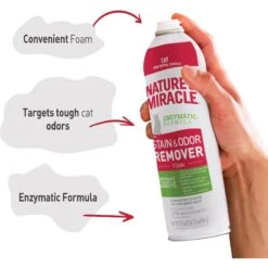 Nature's Miracle Advanced Cat Enzymatic Stain Remover & Odor Eliminator Foam, 17.5-oz Bottle 13 Nature's Miracle Advanced Cat Enzymatic Stain Remover & Odor Eliminator Foam, 17.5-oz Bottle -Trixie || Catit || Nature's Miracle Shop 307967 PT5. AC SS1800 V1627352777
