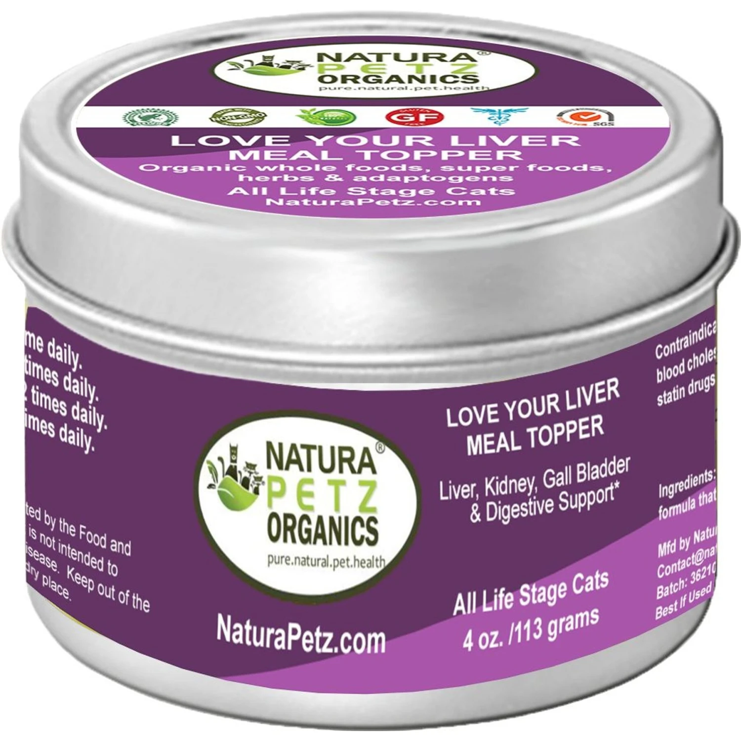 Natura Petz Organics LOVE YOUR LIVER MEAL TOPPER Liver, Kidney, Gall Bladder & Digestive Support Cat Supplement 3 Natura Petz Organics LOVE YOUR LIVER MEAL TOPPER Liver, Kidney, Gall Bladder & Digestive Support Cat Supplement