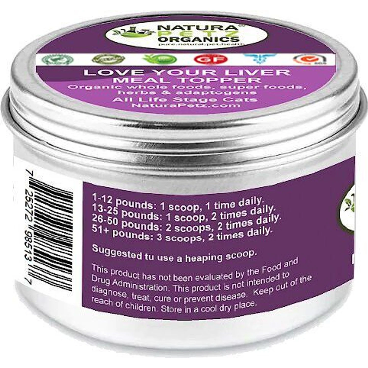 Natura Petz Organics LOVE YOUR LIVER MEAL TOPPER Liver, Kidney, Gall Bladder & Digestive Support Cat Supplement 5 Natura Petz Organics LOVE YOUR LIVER MEAL TOPPER Liver, Kidney, Gall Bladder & Digestive Support Cat Supplement - Image 3